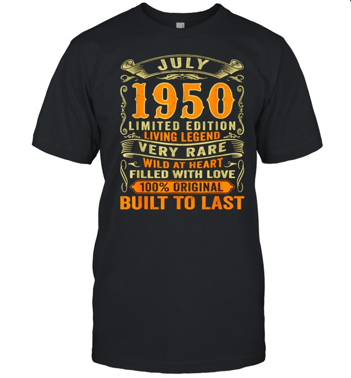 July 1950 T-Shirt 71 Years Old 71St Birthday T-Shirt
