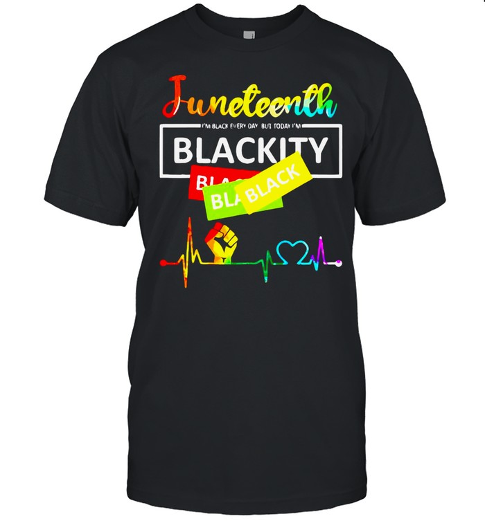 Juneteenth Blackity Heartbeat Black History African America T-Shirt