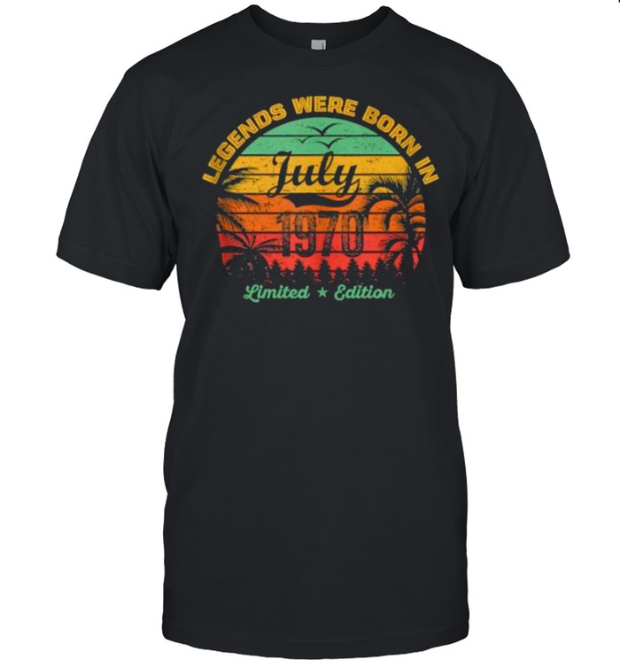 Legends Were Born In July 1970 51Th Birthday Vintage T-Shirt