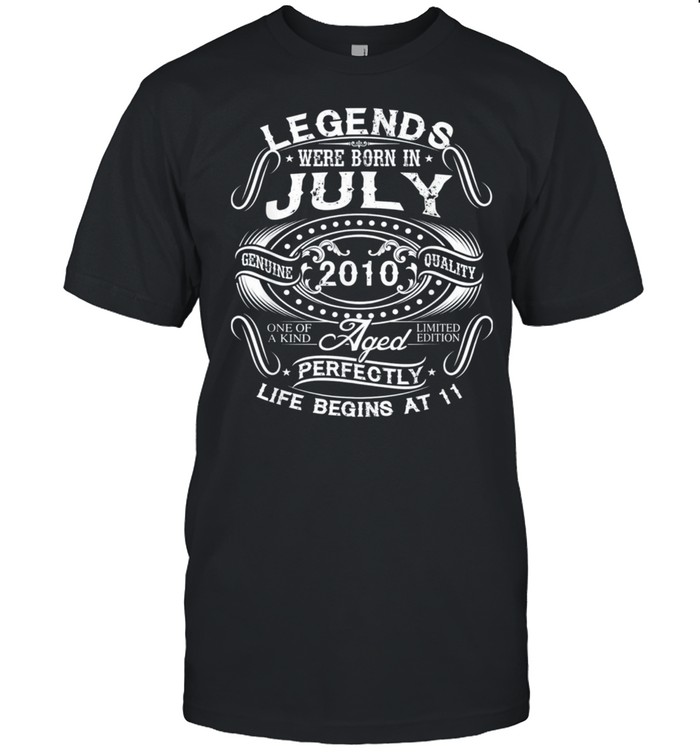 Legends Were Born In July 2010 11Th Birthday T-Shirt