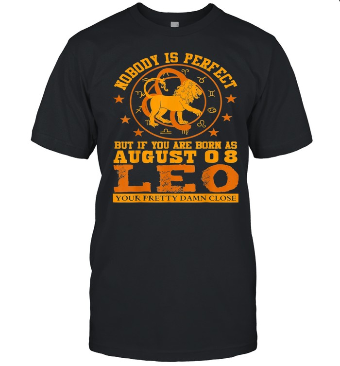 Leo Zodiac Sign August 08 Lion Birthday Us 2021 T-Shirt