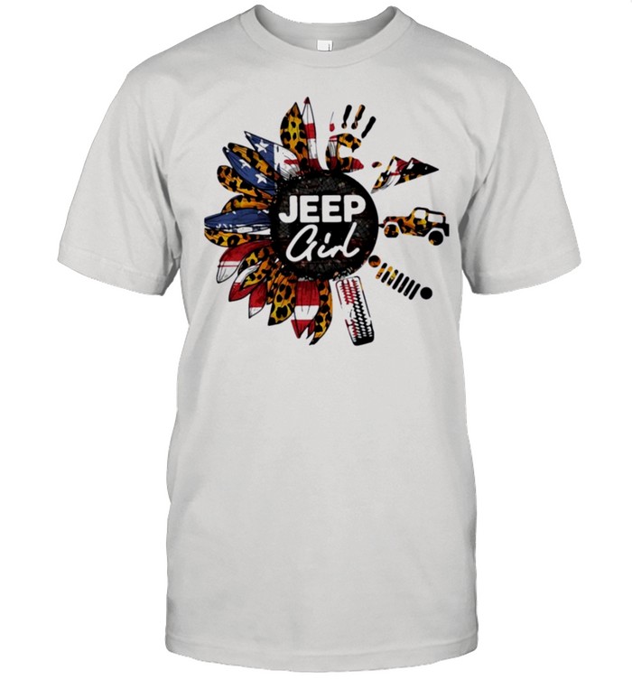 Leopard Sunflower Jeep Girl T-Shirt Leopard Sunflower Jeep Girl T-Shirt