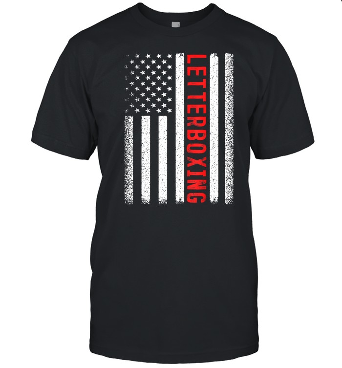 Letterboxing American Flag 4Th Of July T-Shirt