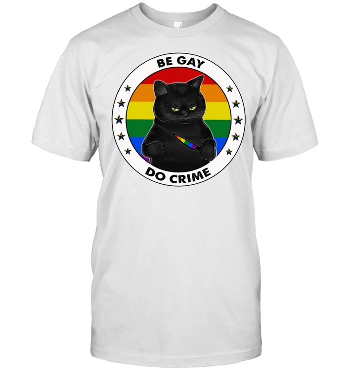 Lgbt Black Cat Be Gay Do Crime Vintage T-Shirt