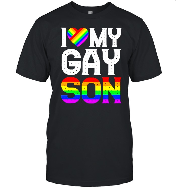 Lgbt Heart I Love My Gay Son T-Shirt Lgbt Heart I Love My Gay Son T-Shirt