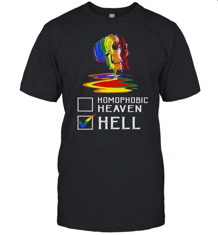 Lgbt Skull Homophobic Heaven Hell T-Shirt