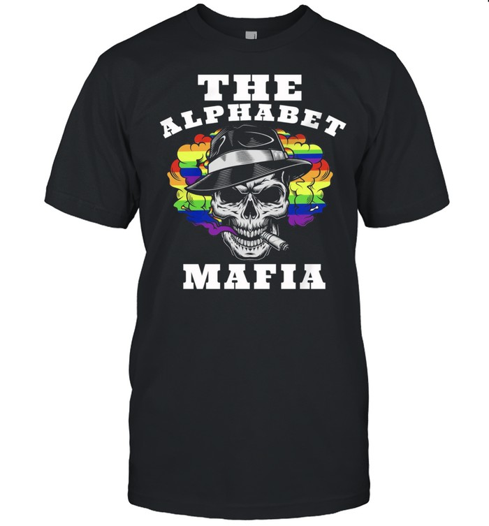 Lgbt Skull Smoking The Alphabet Mafia T-Shirt
