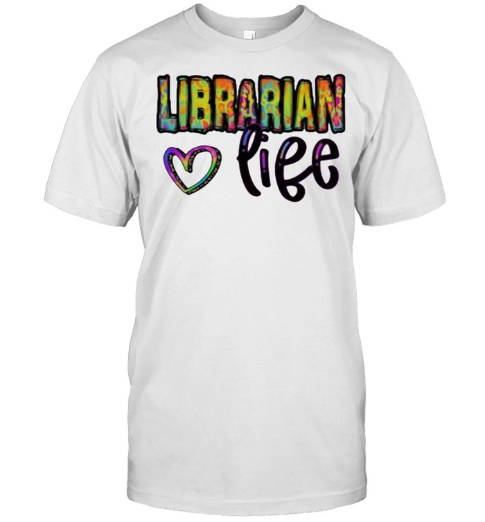 Librarian Life Heart Watercolor T-Shirt