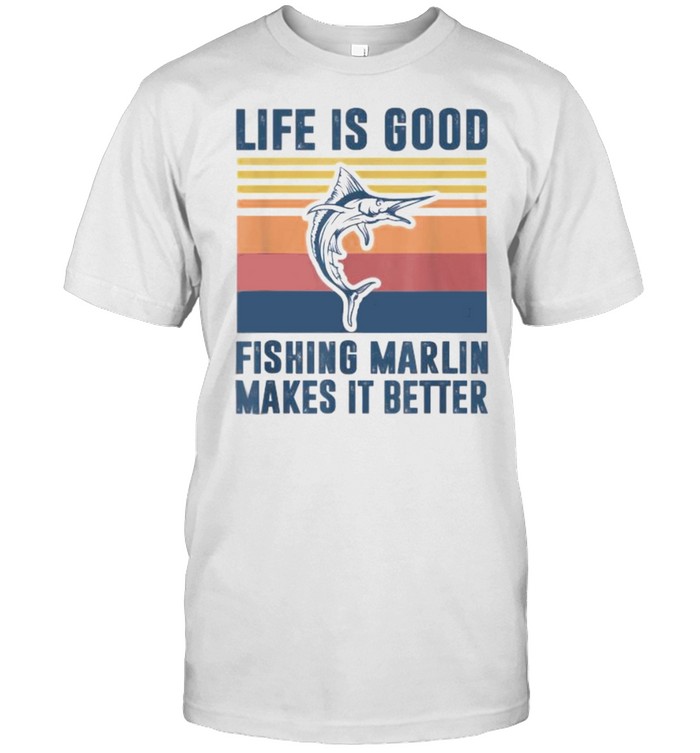 Life Is Good Fishing Marlin Makes It Better Vintage T-Shirt