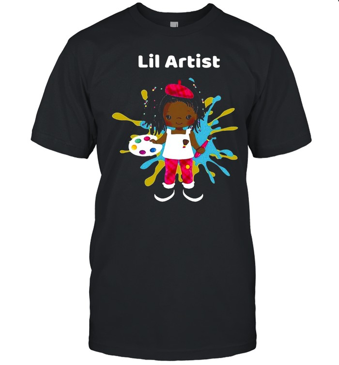 Lil Artist Black Girl Who Paints And Color Princess Birthday T-Shirt Lil Artist Black Girl Who Paints And Color Princess Birthday T-Shirt