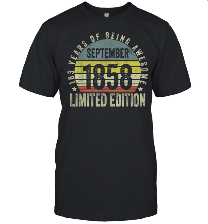 Limited Edition Awesome Since 1858 163Rd Birthday Retro T-Shirt