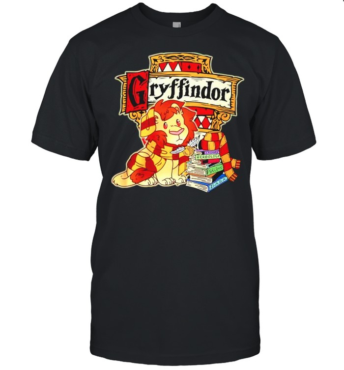 Lion And Book Gryffindor T-Shirt