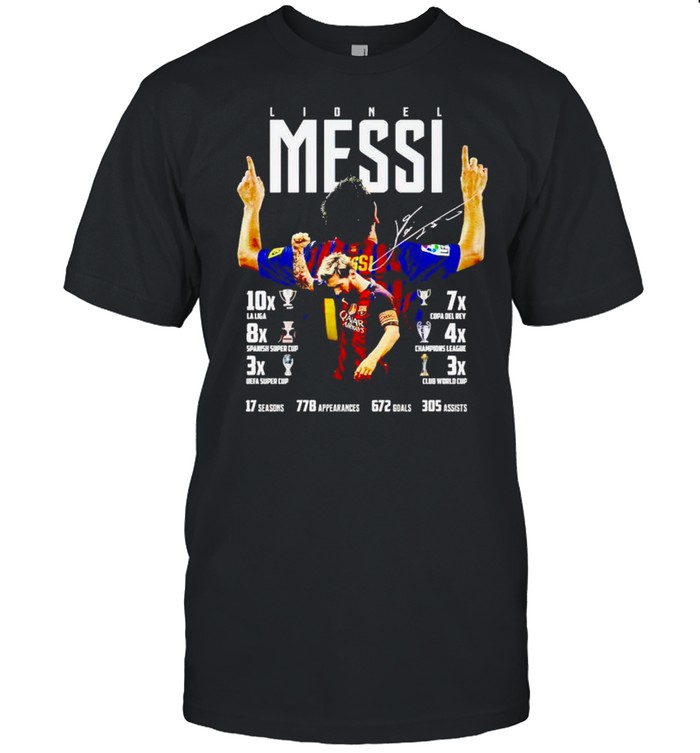 Lionel Messi 10X La Liga 8X Spanish Super Cup T-Shirt