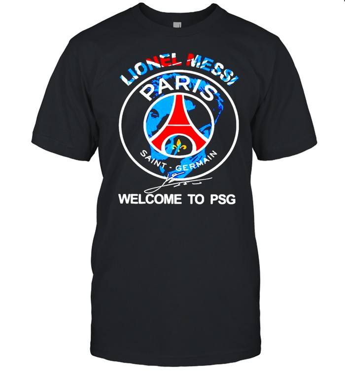 Lionel Messi Welcome To Paris Saint-Germain Signature T-Shirt