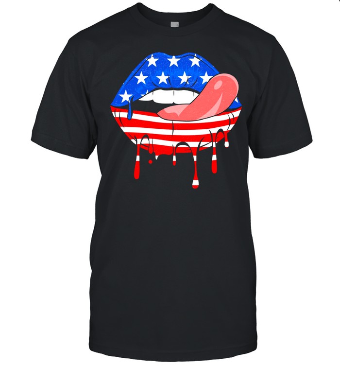 Lips American Flag 4Th Of July T-Shirt Lips American Flag 4Th Of July T-Shirt