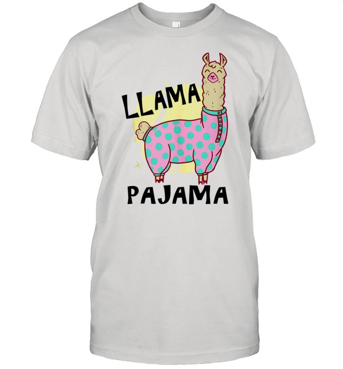 Llama Pajama A Cute Llama In Pajamas Or Pyjamas T-Shirt