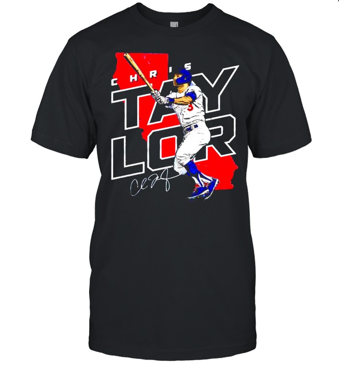 Los Angeles Baseball 3 Chris Taylor Signature T-Shirt
