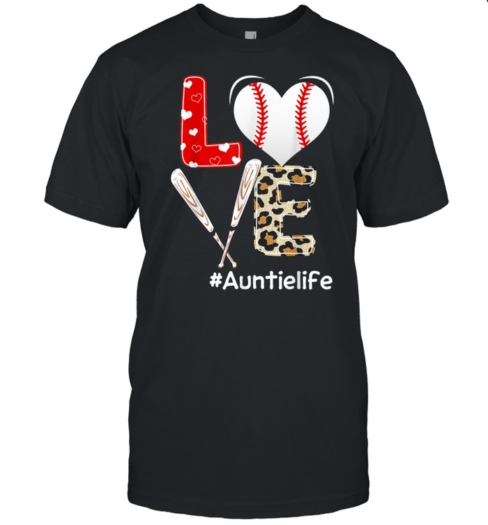 Love Baseball Auntie Life Baseballs Family Matching T-Shirt
