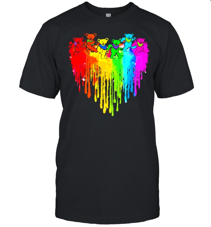 Love Dancing Bear Grateful Dead Watercolor T-Shirt Love Dancing Bear Grateful Dead Watercolor T-Shirt