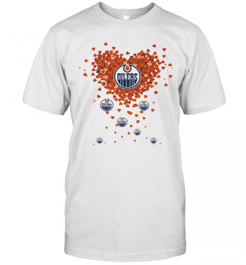 Love Edmonton Oilers Hearts T-Shirt Love Edmonton Oilers Hearts T-Shirt