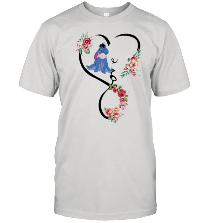 Love Eeyore Flowers T-Shirt