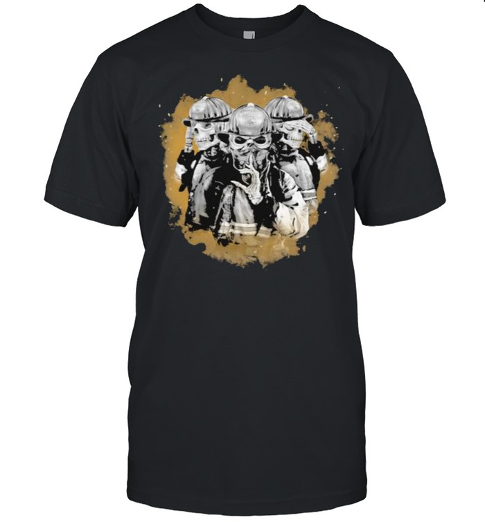 Love Firefighter Skull T-Shirt