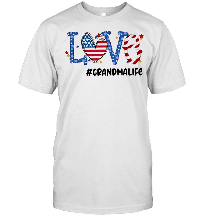 Love Grandmalife American Flag T-Shirt