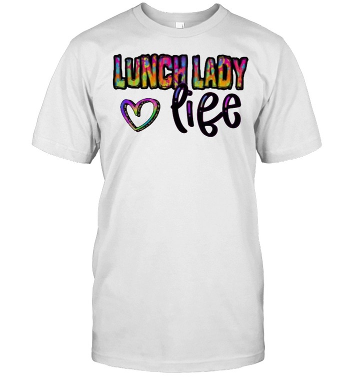 Lunch Lady Life Heart Watercolor T-Shirt