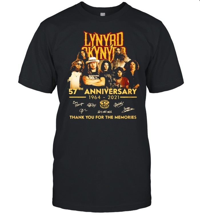 Lynyrd 57Th Anniversary 1964 2021 Thank You For The Memories Signatures T-Shirt