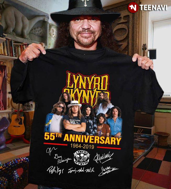 Lynyrd Skynyrd 55Th Anniversary 1964-2019 Signatures T-Shirt Lynyrd Skynyrd 55Th Anniversary 1964-2019 Signatures T-Shirt