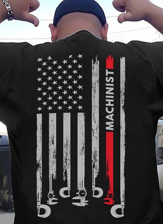 Machinist American Flag T-Shirt