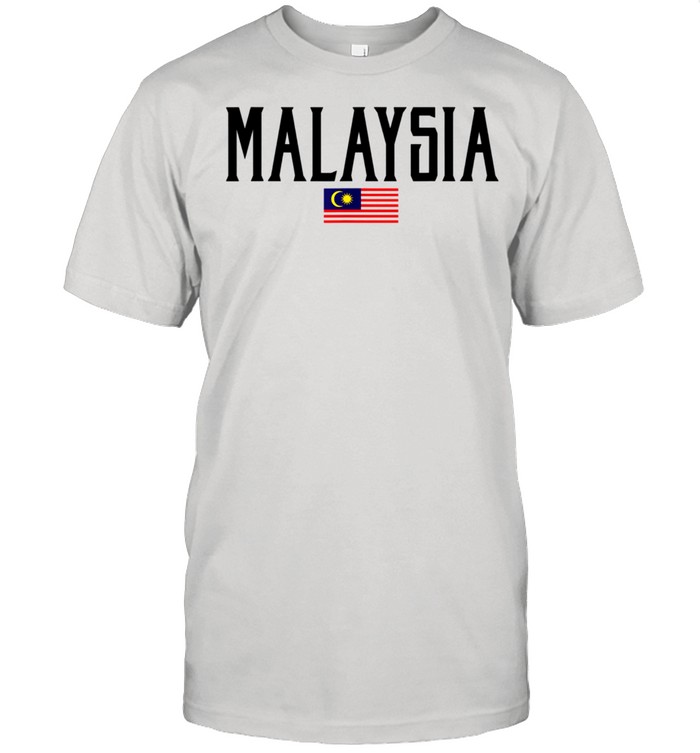 Malaysia Flag Vintage Black Text T-Shirt