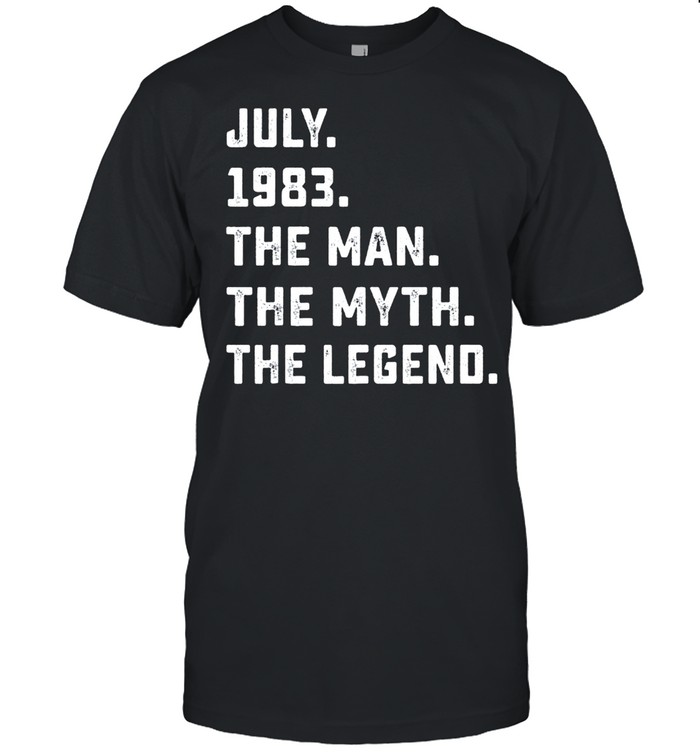 Man Myth Legend July 1983 38Th Birthday 38 Years Old T-Shirt