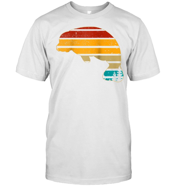 Manatee Floaty Potato Vintage Retro 70S Teens T-Shirt