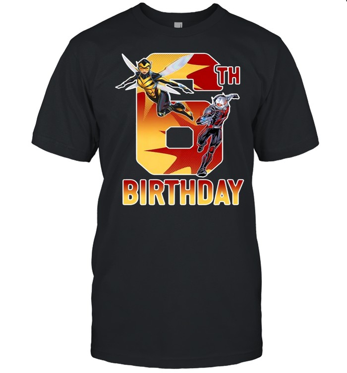 Marvel Ant-Man And Wasp 6Th Birthday T-Shirt Marvel Ant-Man And Wasp 6Th Birthday T-Shirt