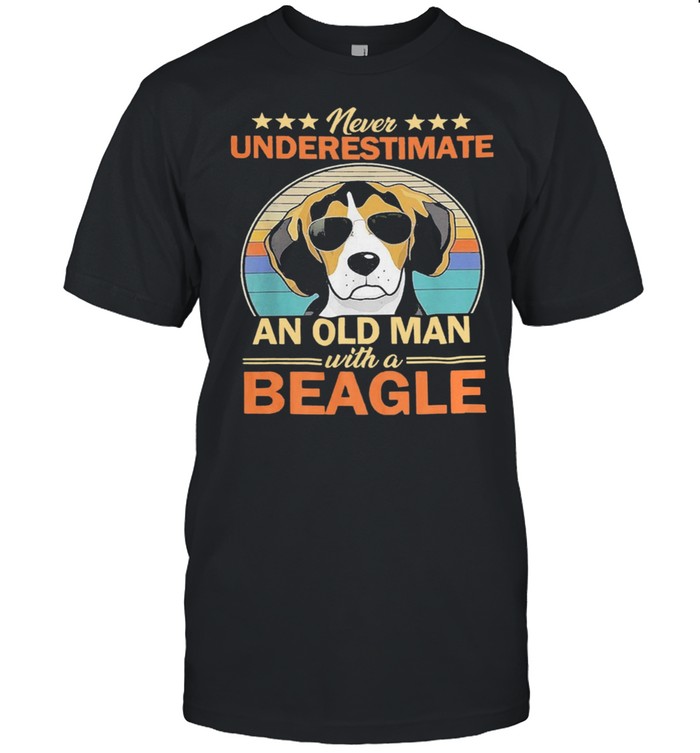 Never Underestimate And Old Man With A Beagle Vintage T-Shirt